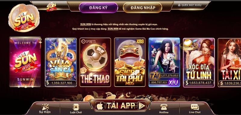 Hệ thống bộ sưu tập game cá cược đồ sộ và phong phú